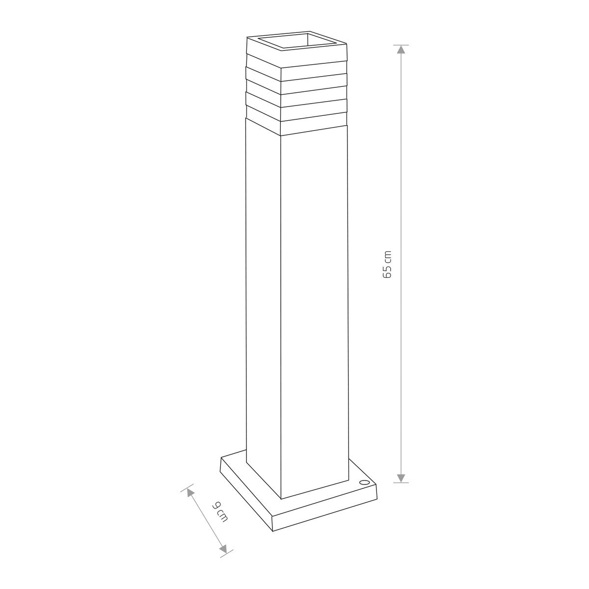 Nowodvorski Lampa stojąca OIR 10W only LED 50/60Hz IP44 - Aluminium lakierowane - Czarny 9158