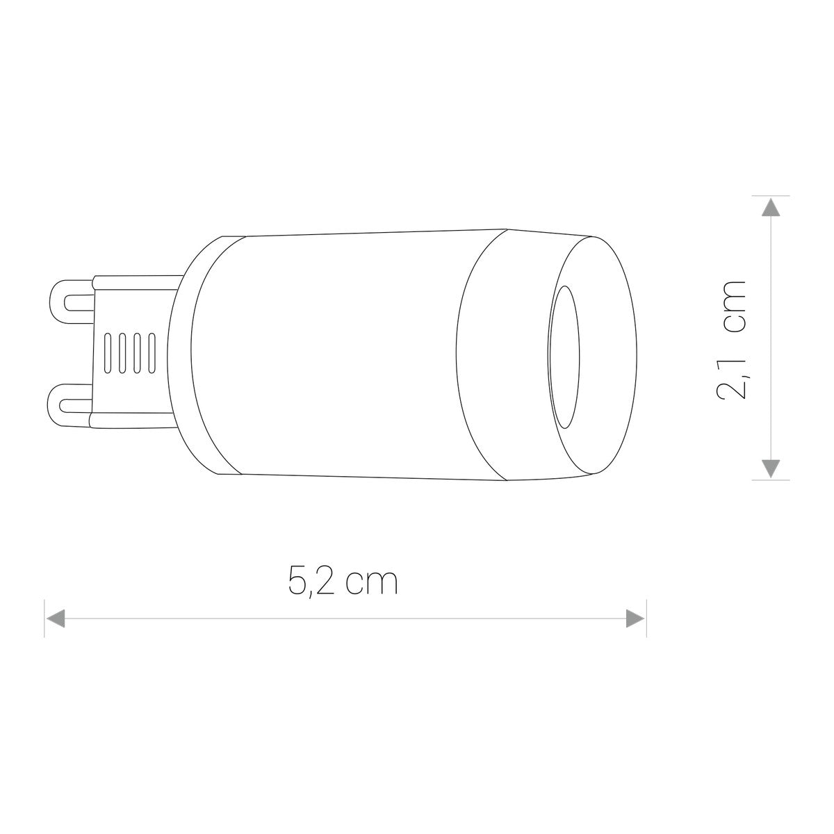 Nowodvorski BULB LENS LED, G9, 3W G9 50/60Hz 330lm - Ceramika - Biały 9173