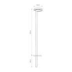 Nowodvorski Lampa stojąca POLE LED 15W 50/60Hz IP54 - Aluminium lakierowane - Grafitowy 9185