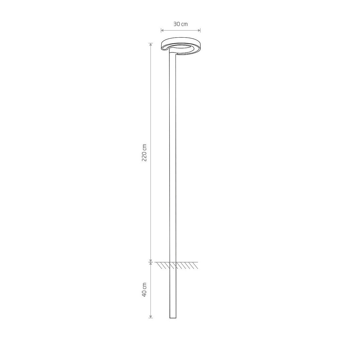 Nowodvorski Lampa stojąca POLE LED 15W 50/60Hz IP54 - Aluminium lakierowane - Grafitowy 9185
