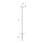 Nowodvorski Lampa stojąca POLE LED 15W 50/60Hz IP54 - Aluminium lakierowane - Grafitowy 9185