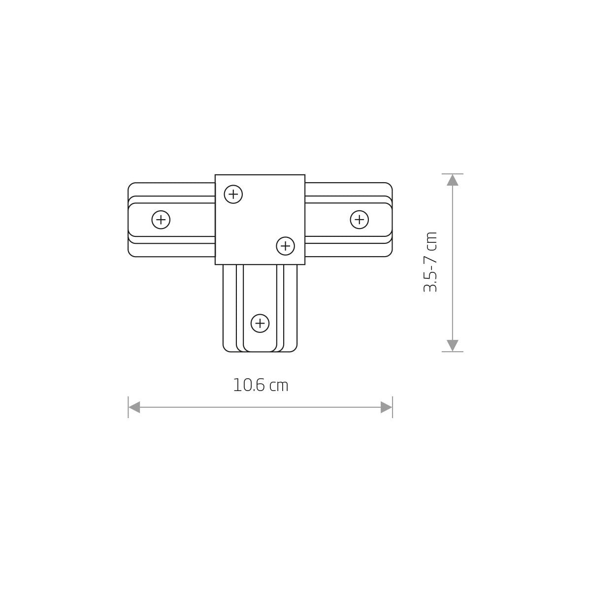 Nowodvorski System szynowy PROFILE T CONNECTOR 1-obwodowy Profile - Tworzywo sztuczne PC - Czarny 9186
