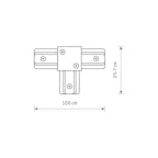 Nowodvorski System szynowy PROFILE T CONNECTOR 1-obwodowy Profile - Tworzywo sztuczne PC - Biały 9187