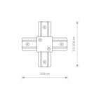 Nowodvorski System szynowy PROFILE X CONNECTOR 1-obwodowy Profile - Tworzywo sztuczne PC - Biały 9190
