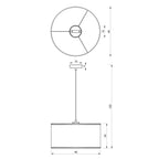 żyrandol Rattan cylinder shade dia 400, h 200 1xE27