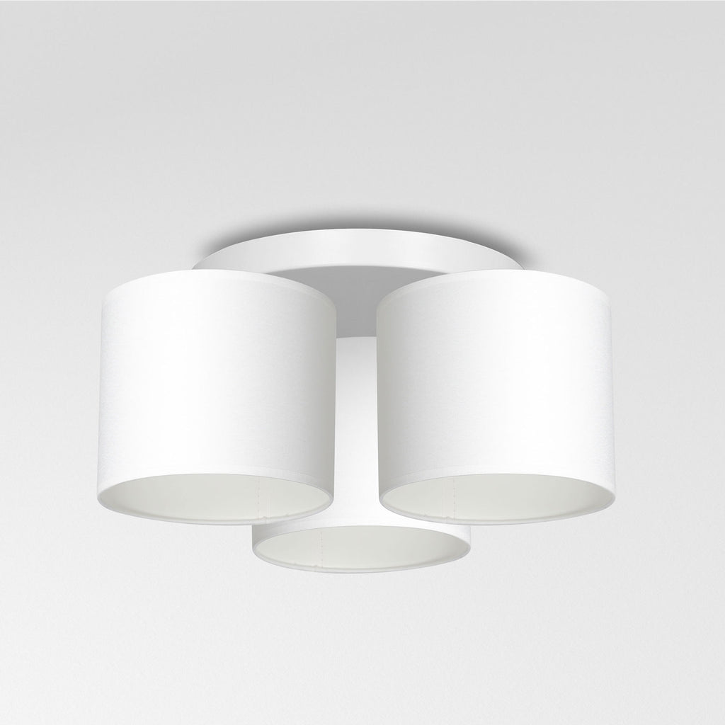 plafon Arden white, cylinder shade white 3xE27