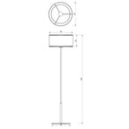 lampa podł. prosta, Rattan cylinder shade dia 400, h 200 1xE27