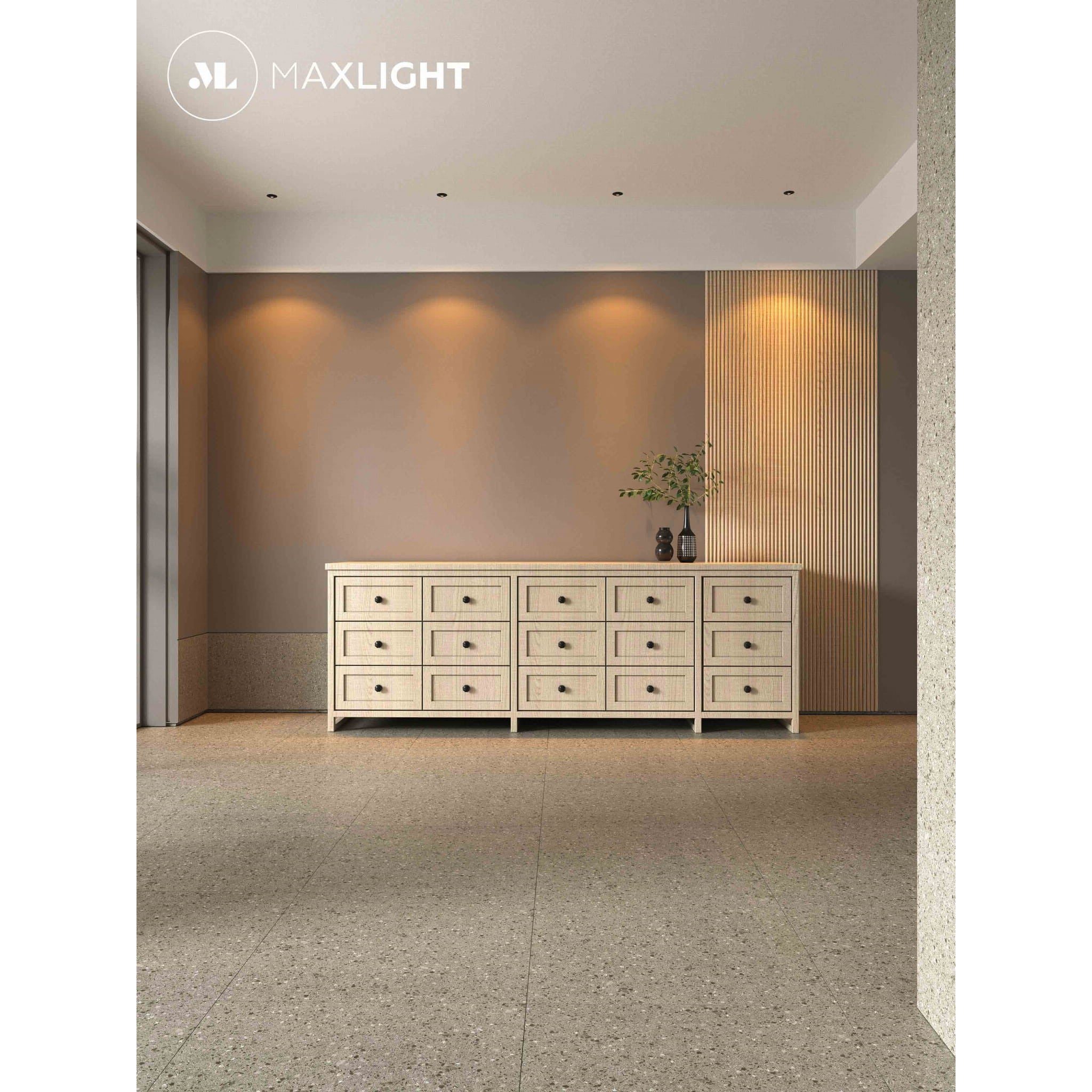 Maxlight Oprawa wpuszczana Yuca Round Tilted - Metal - Czarny H0105