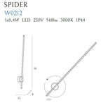 Maxlight Kinkiet Spider - Metal + akryl - Biały W0212