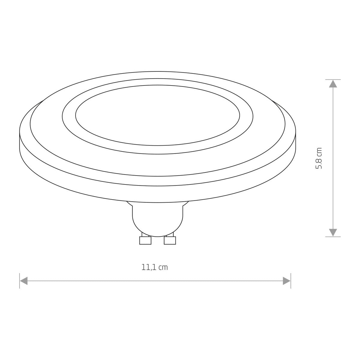 Nowodvorski REFLECTOR DIFFUSER LED, GU10, ES111, 9W 50/60Hz - Tworzywo sztuczne - Czarny I 9211