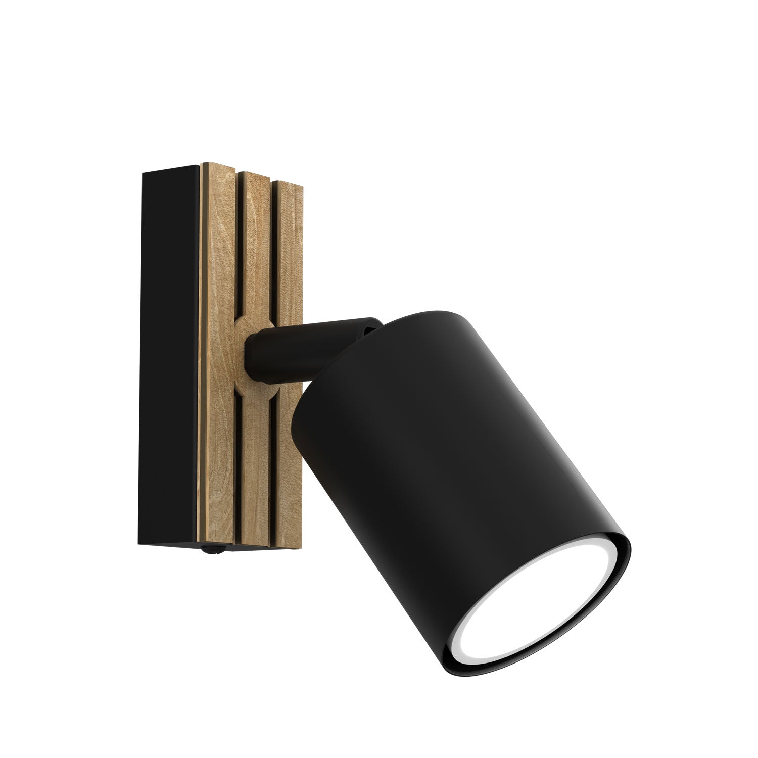Spot Terra black/wood/black swivel 1xGU10 (Ceryfikat FSC 100%, SGSCH-COC-070615)