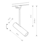 Nowodvorski System szynowy PROFILE EYE SUPER C 1-obwodowy Profile Lampa 10W only LED - Stal lakierowana - Biały 9245