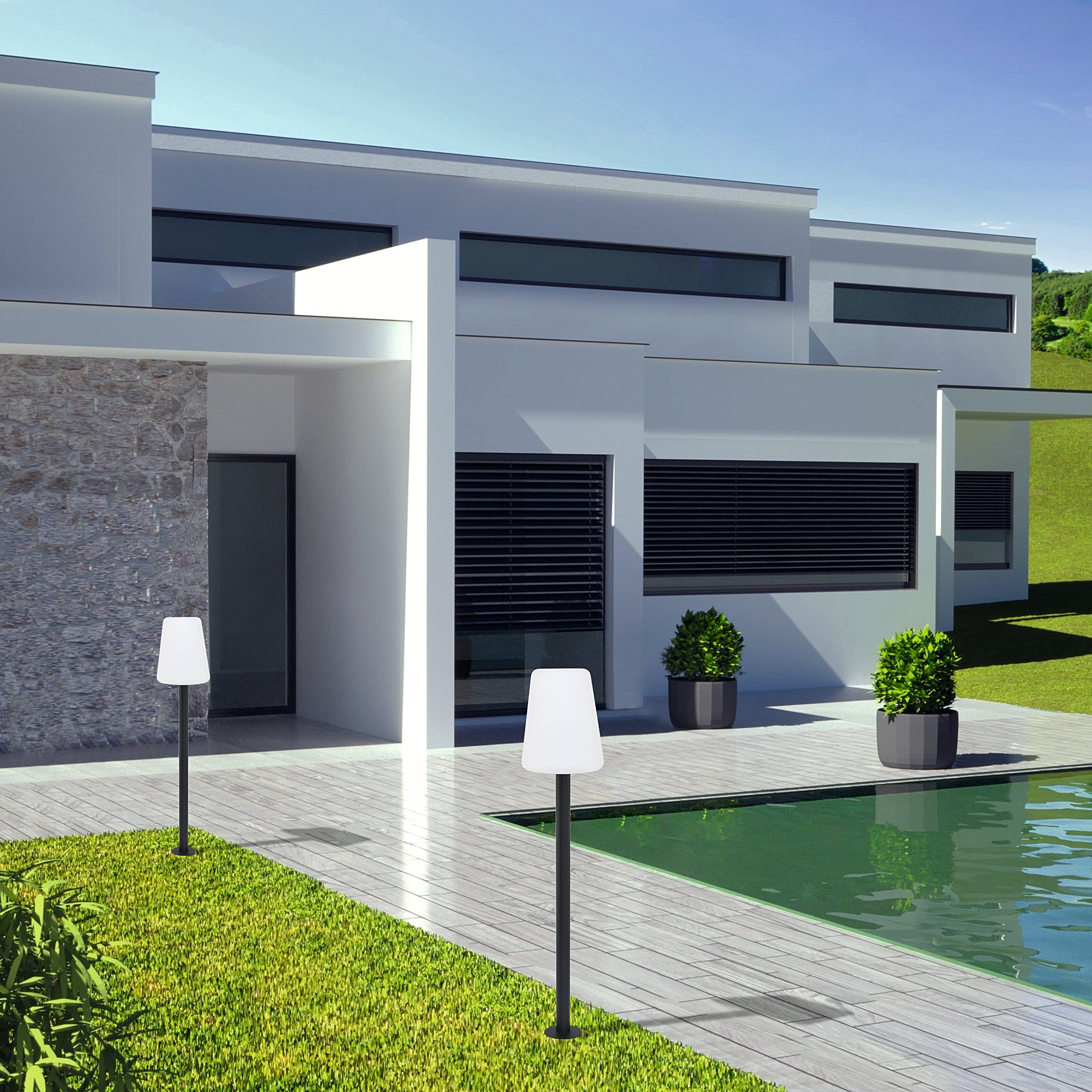 Nowodvorski Lampa stojąca GALAXY 25W only LED 50/60Hz IP65 - Tworzywo sztuczne PE - Biały