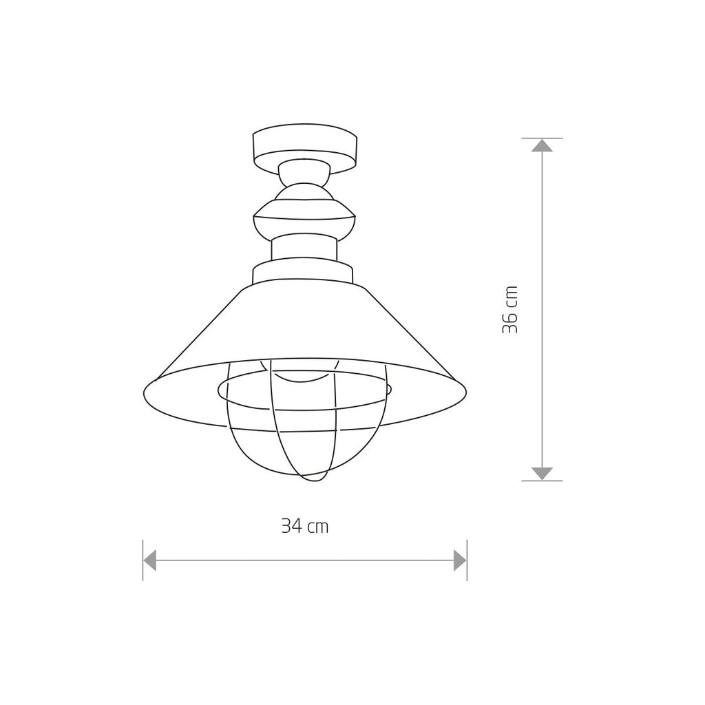 Nowodvorski Lampa przysufitowa GARRET 25W only LED 50/60Hz - Stal lakierowana - Czekoladowy 9247