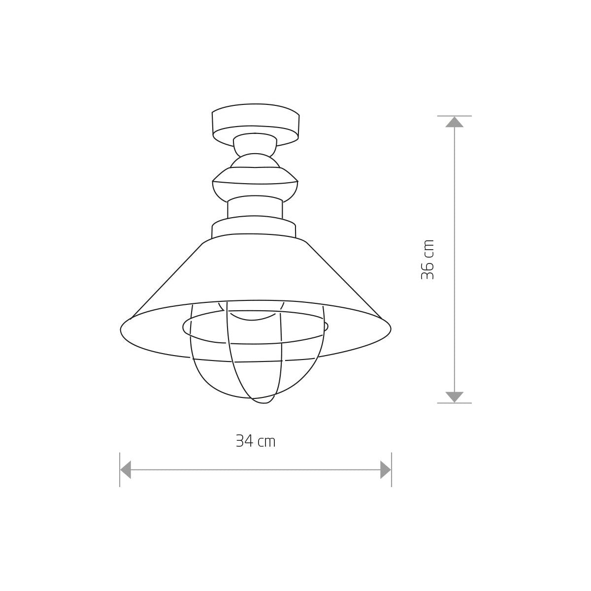 Nowodvorski Lampa przysufitowa GARRET 25W only LED 50/60Hz - Stal lakierowana - Czekoladowy 9247