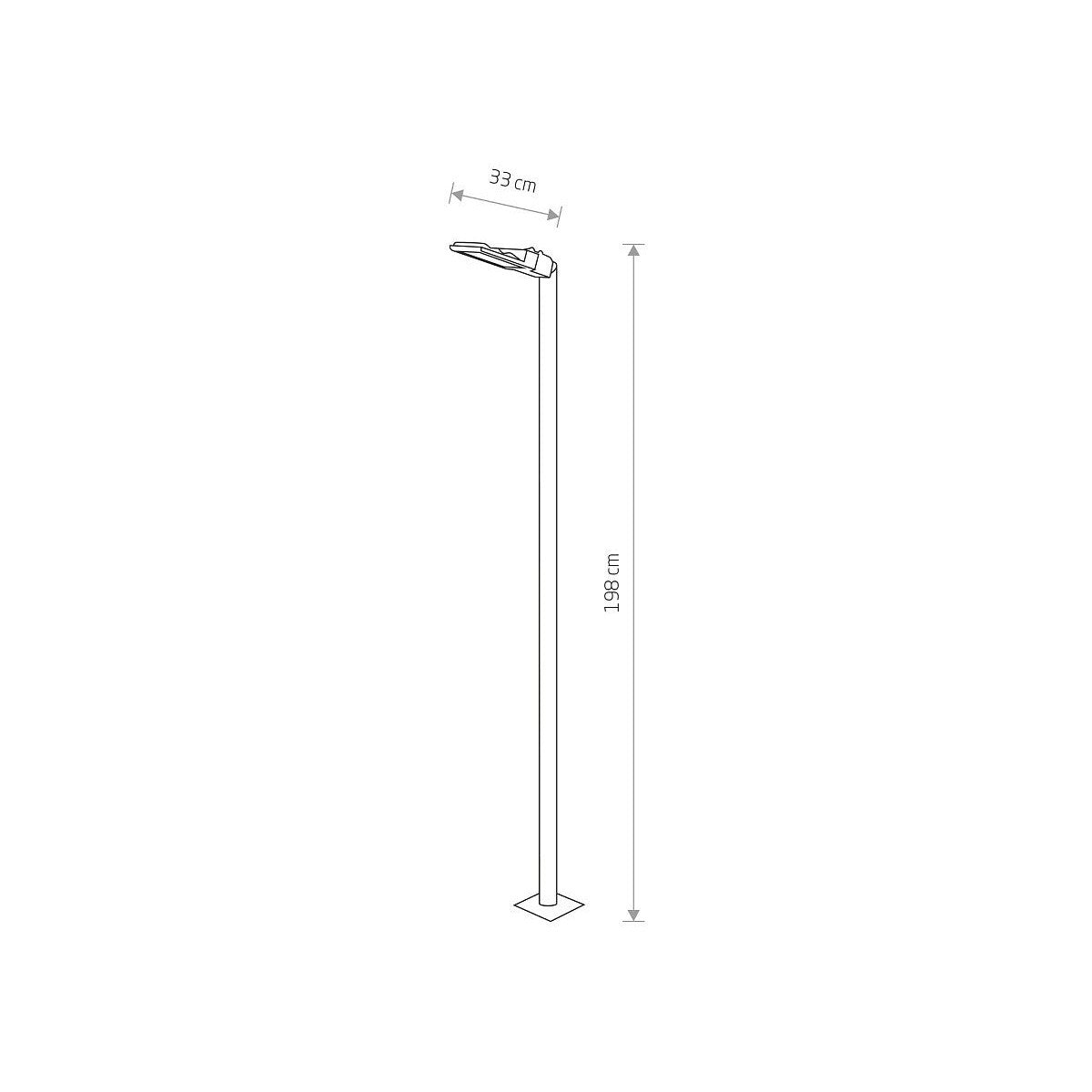 Nowodvorski Lampa stojąca PATHWAY LED M 24W 50/60Hz IP65 - Stal lakierowana - Czarny 9252