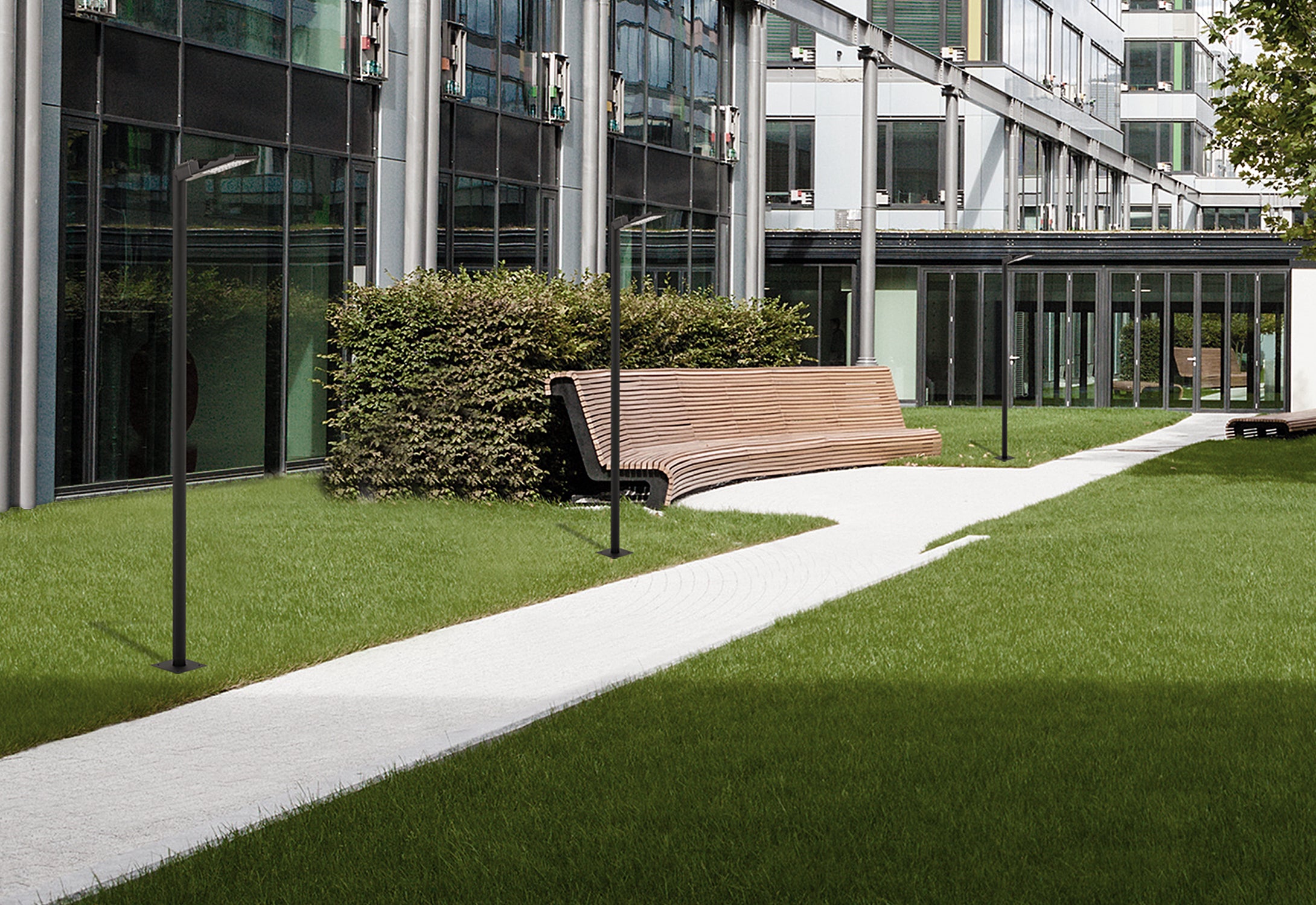 Nowodvorski Lampa stojąca PATHWAY LED M 24W 50/60Hz IP65 - Stal lakierowana - Czarny