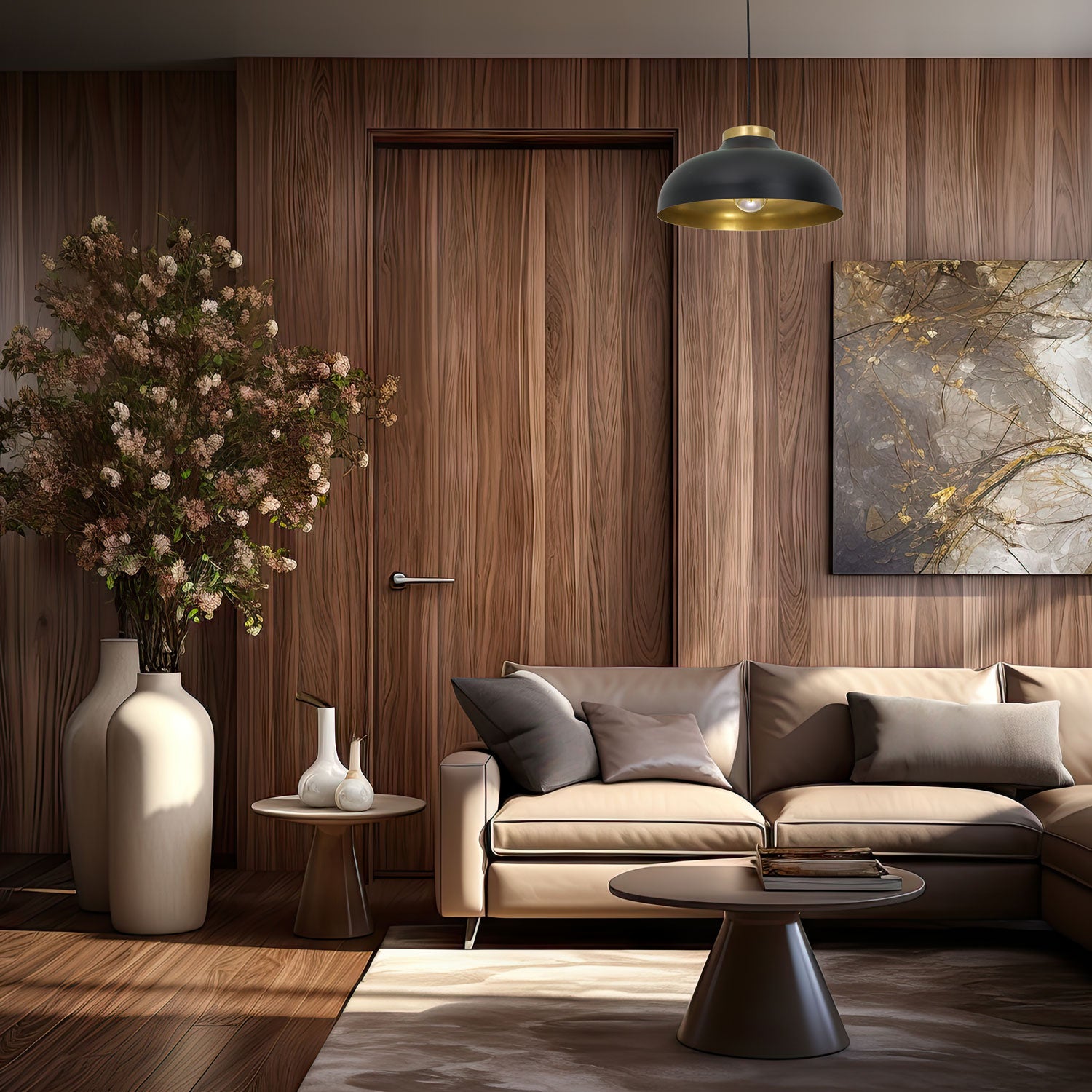 żyrandol Basca black/gold 1xE27