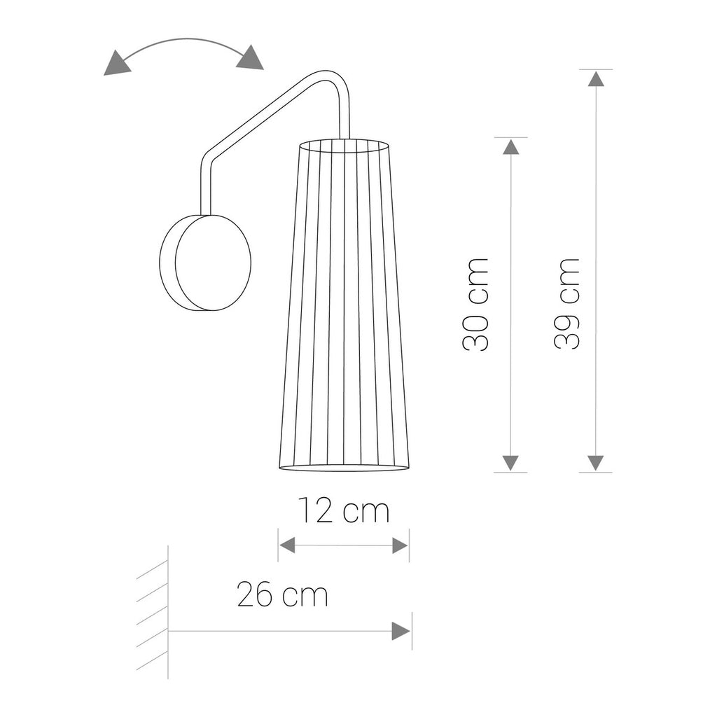 Nowodvorski Kinkiet regulowany DOVER 10W only LED 50/60Hz - Sklejka - Czarny 9266