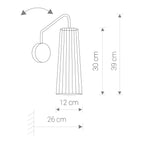 Nowodvorski Kinkiet regulowany DOVER 10W only LED 50/60Hz - Sklejka - Czarny 9266