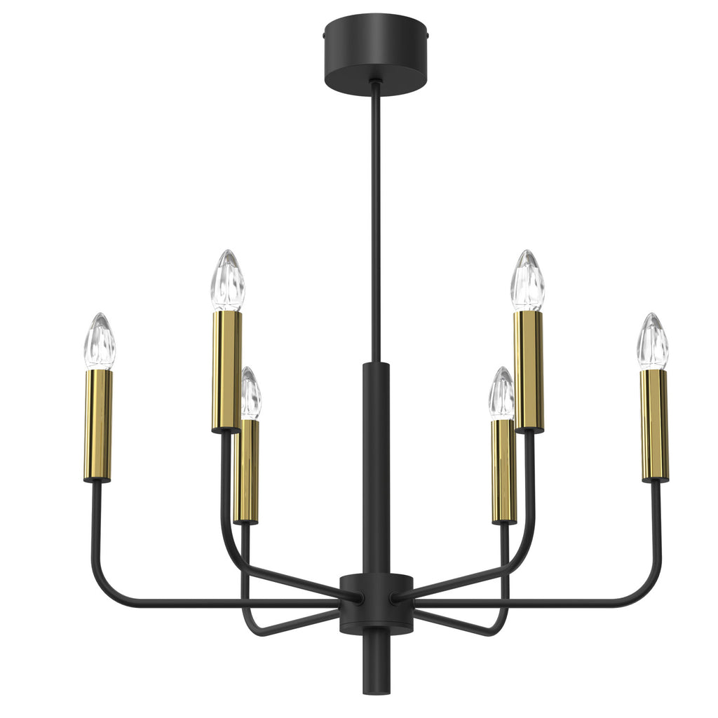 żyrandol Akasya black/gold 6xE14