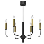 żyrandol Akasya black/gold 6xE14