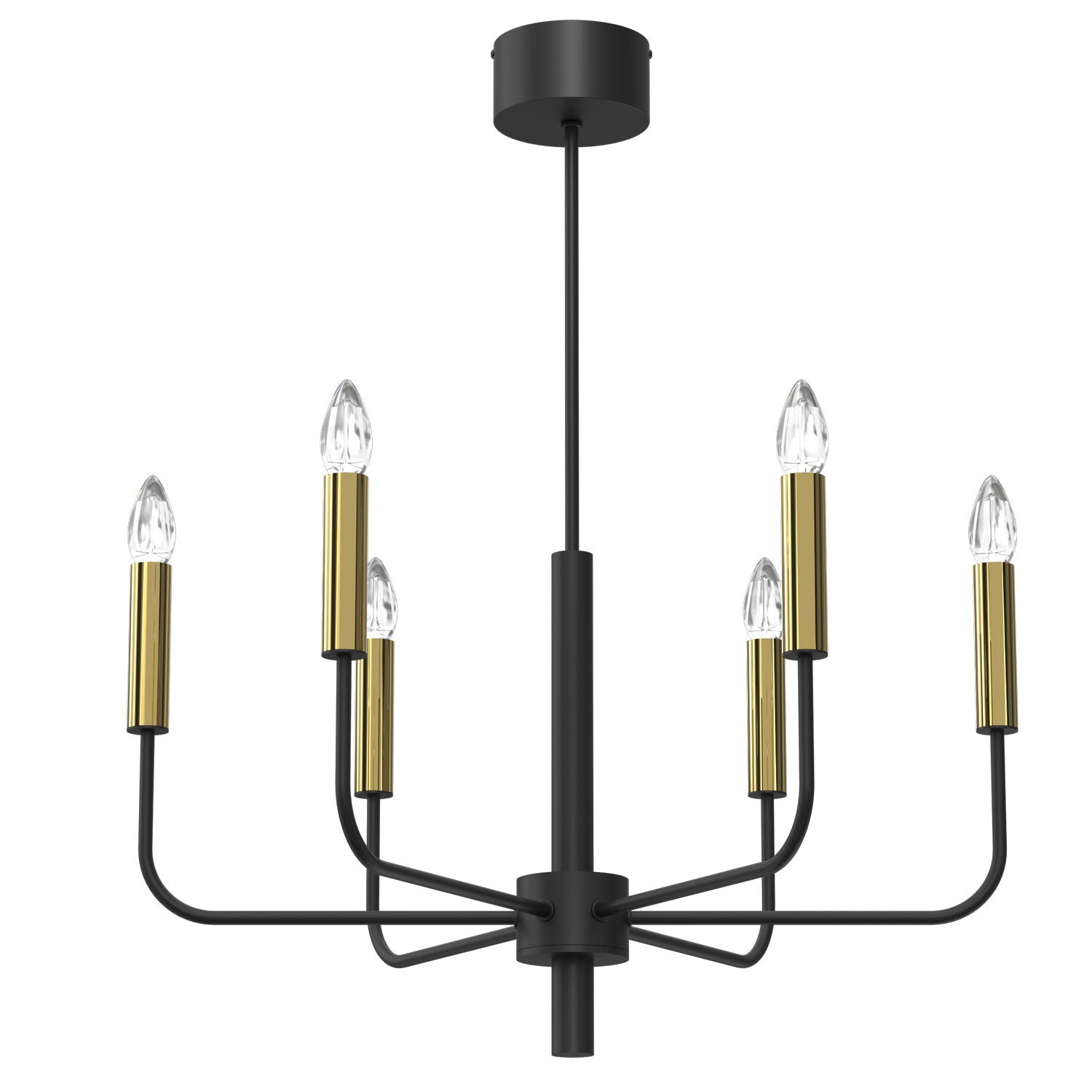 żyrandol Akasya black/gold 6xE14