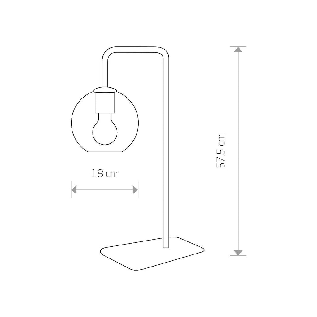 Nowodvorski Lampa stołowa MONACO 25W only LED 50/60Hz - Szkło - Czarny 9308