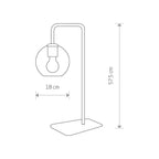 Nowodvorski Lampa stołowa MONACO 25W only LED 50/60Hz - Szkło - Czarny 9308
