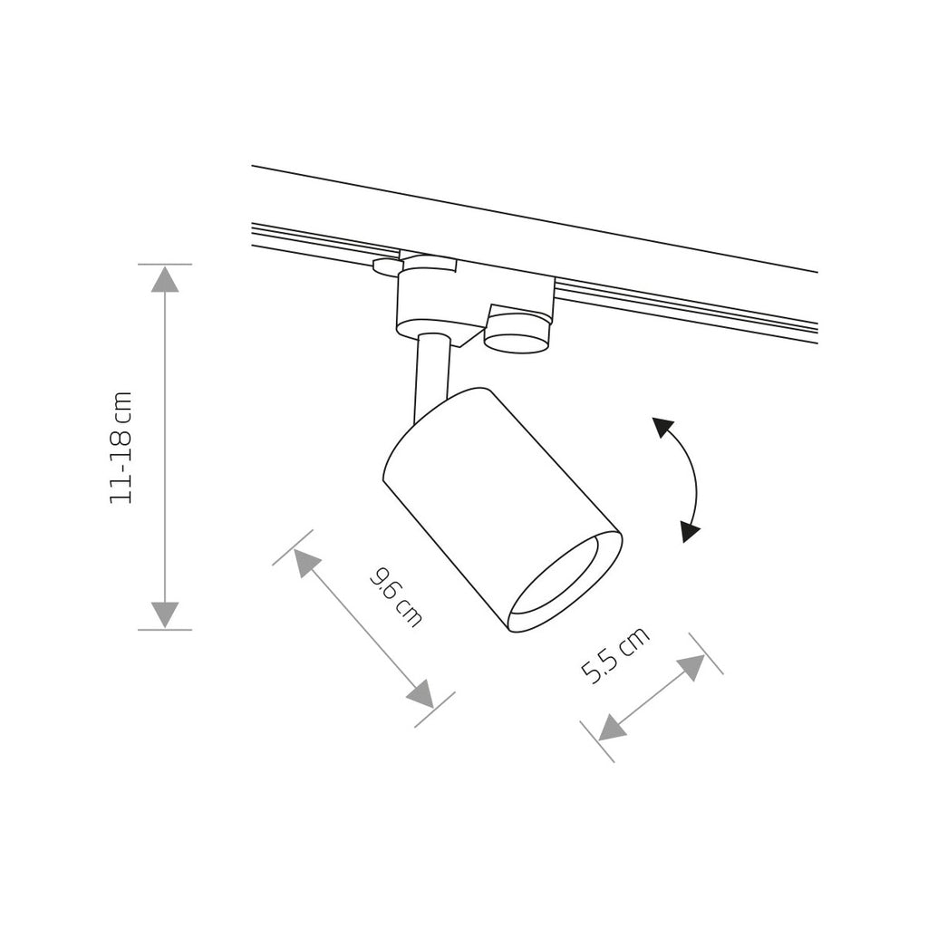 Nowodvorski System szynowy PROFILE EYE SPOT 1-obwodowy Profile Lampa 10W only LED - Stal lakierowana - Biały 9321