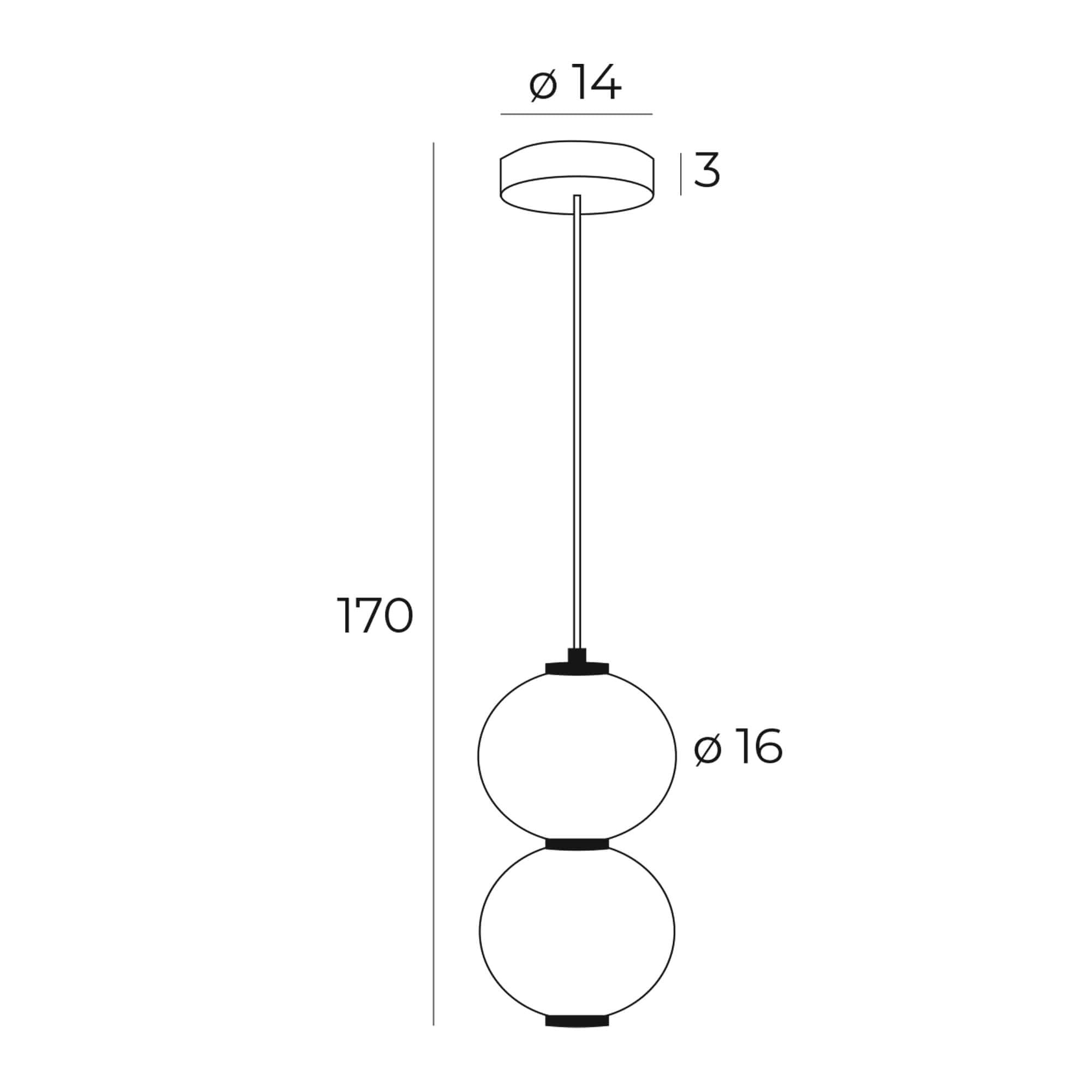 Maxlight Lampa wisząca Tama - Metal + szkło mleczne - Czarny + biały P0469
