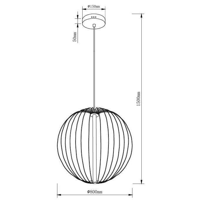 Maxlight Lampa wisząca Nelson - Aluminium + stal + akryl - Czarny P0677