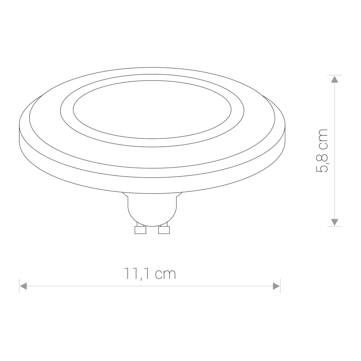 Nowodvorski REFLECTOR LENS LED, GU10, ES111, 9W 50/60Hz - Tworzywo sztuczne - Czarny II 9343