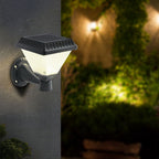 0.8W Solarna kinkiet ogrodowy / Wysokość: 230 mm / Obudowa: Czarna / Barwa:3w1 / IP44 /