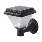 0.8W Solarna kinkiet ogrodowy / Wysokość: 230 mm / Obudowa: Czarna / Barwa:3w1 / IP44 /