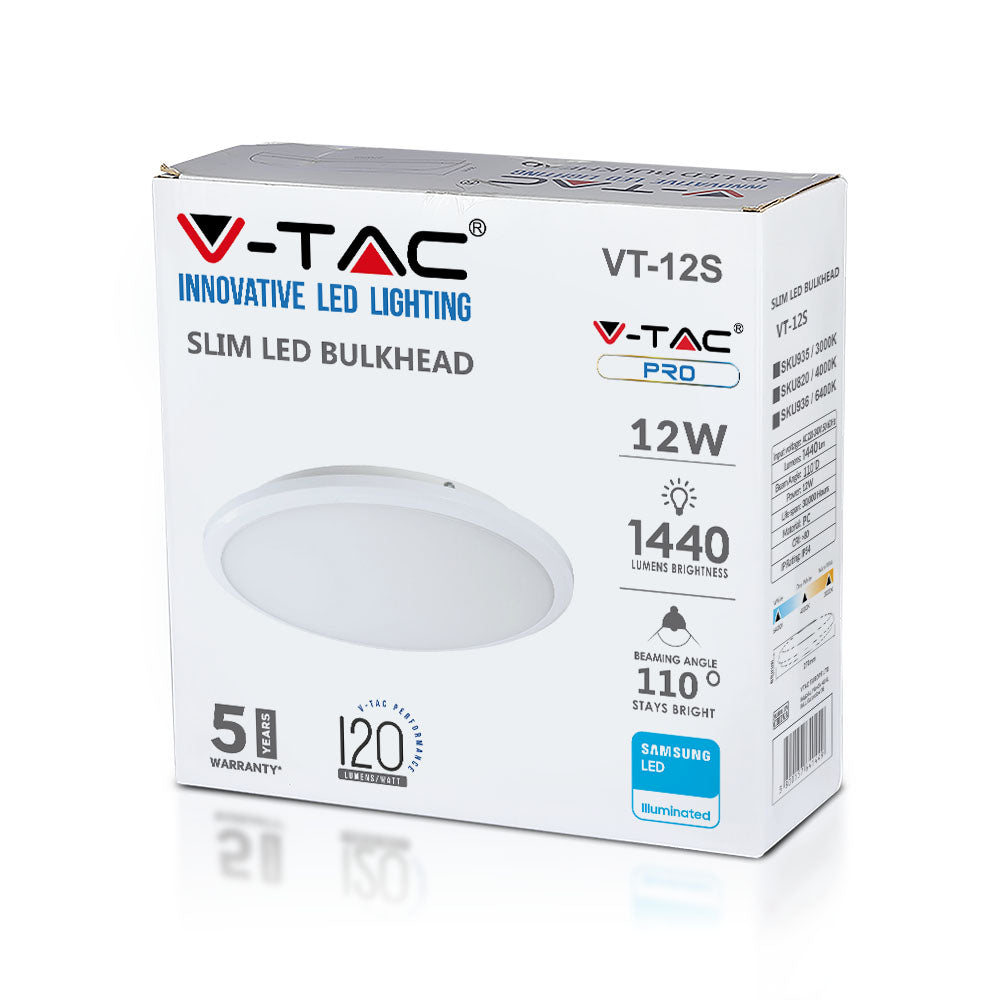 12W Plafon LED slim / Chip SAMSUNG / Barwa:6400K
