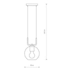 Nowodvorski Lampa wisząca MONACO 25W only LED 50/60Hz - Szkło - Czarny II 9364
