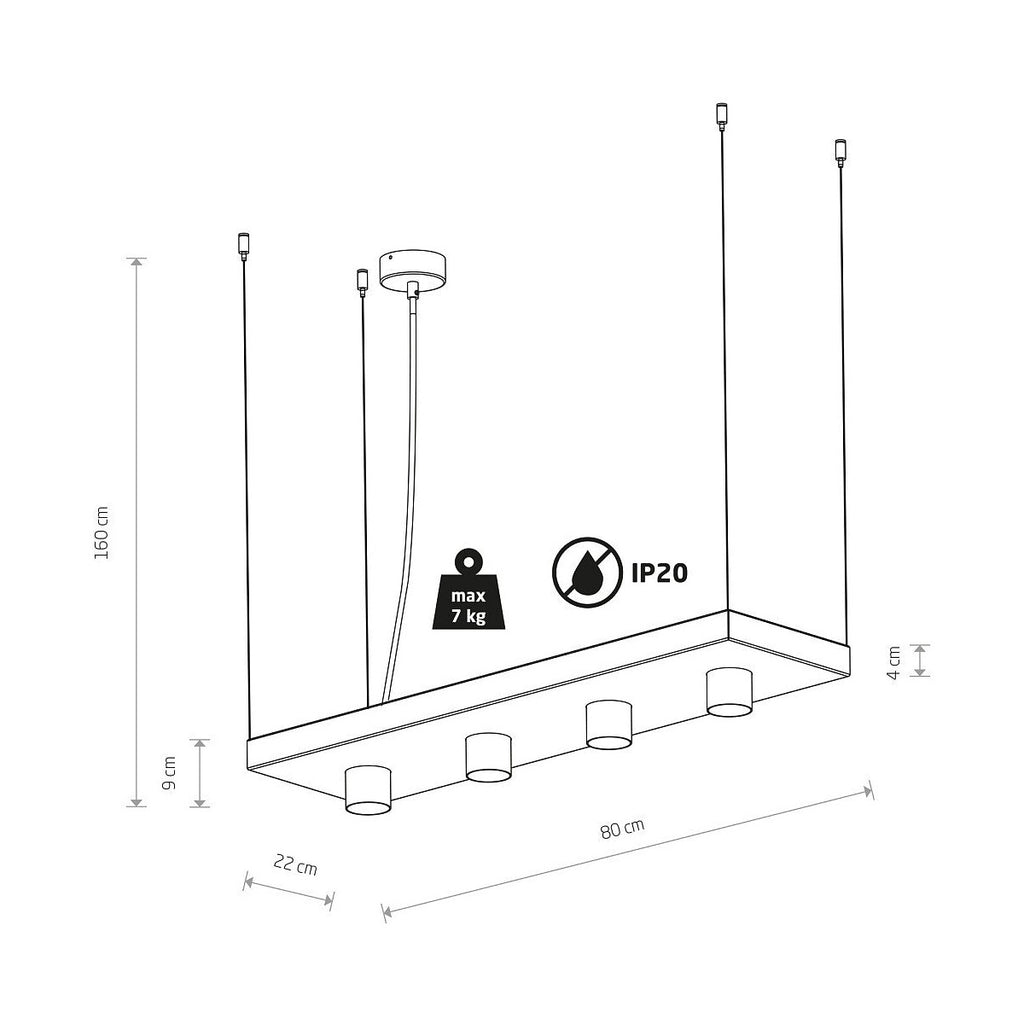 Nowodvorski Lampa wisząca PLANT 10W only LED 50/60Hz - Stal lakierowana - Czarny 9381