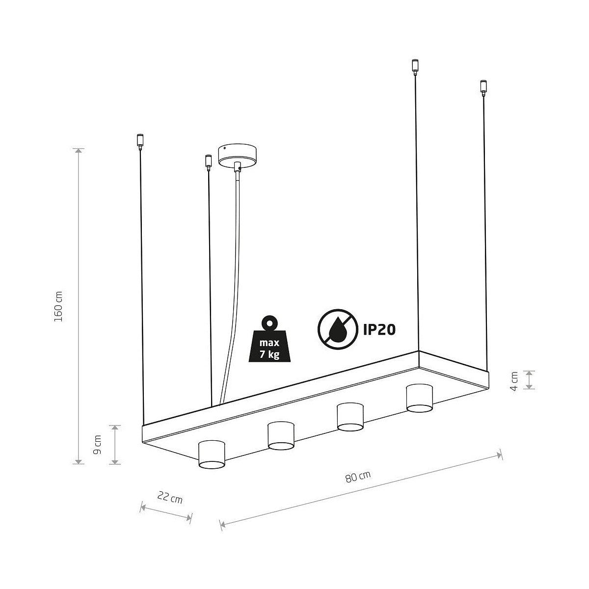 Nowodvorski Lampa wisząca PLANT 10W only LED 50/60Hz - Stal lakierowana - Czarny 9381