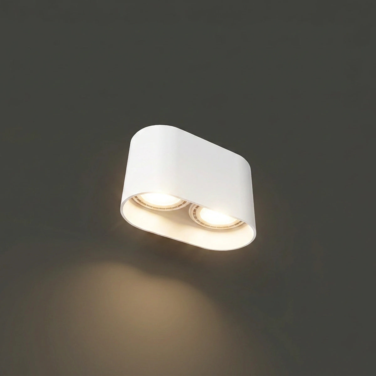 Nowodvorski Lampa downlights natynkowa PAG 10W only LED 50/60Hz - Aluminium lakierowane - Biały 9387 - lampa włączona