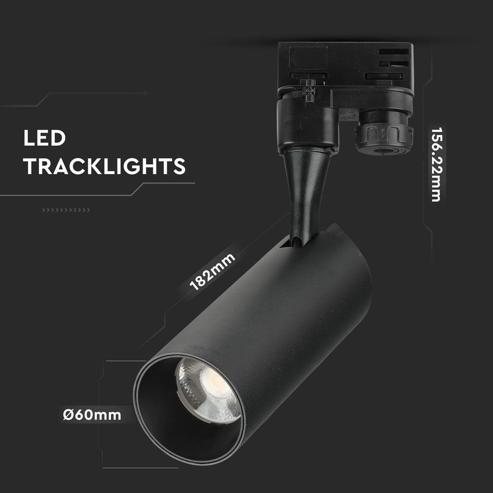 18W Lampa LED na szynoprzewód / Chip SAMSUNG / Barwa:4000K / 5 Lat gwarancji / Obudowa: Czarna