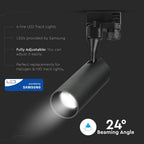 18W Lampa LED na szynoprzewód / Chip SAMSUNG / Barwa:3000K / 5 Lat gwarancji / Obudowa: Czarna