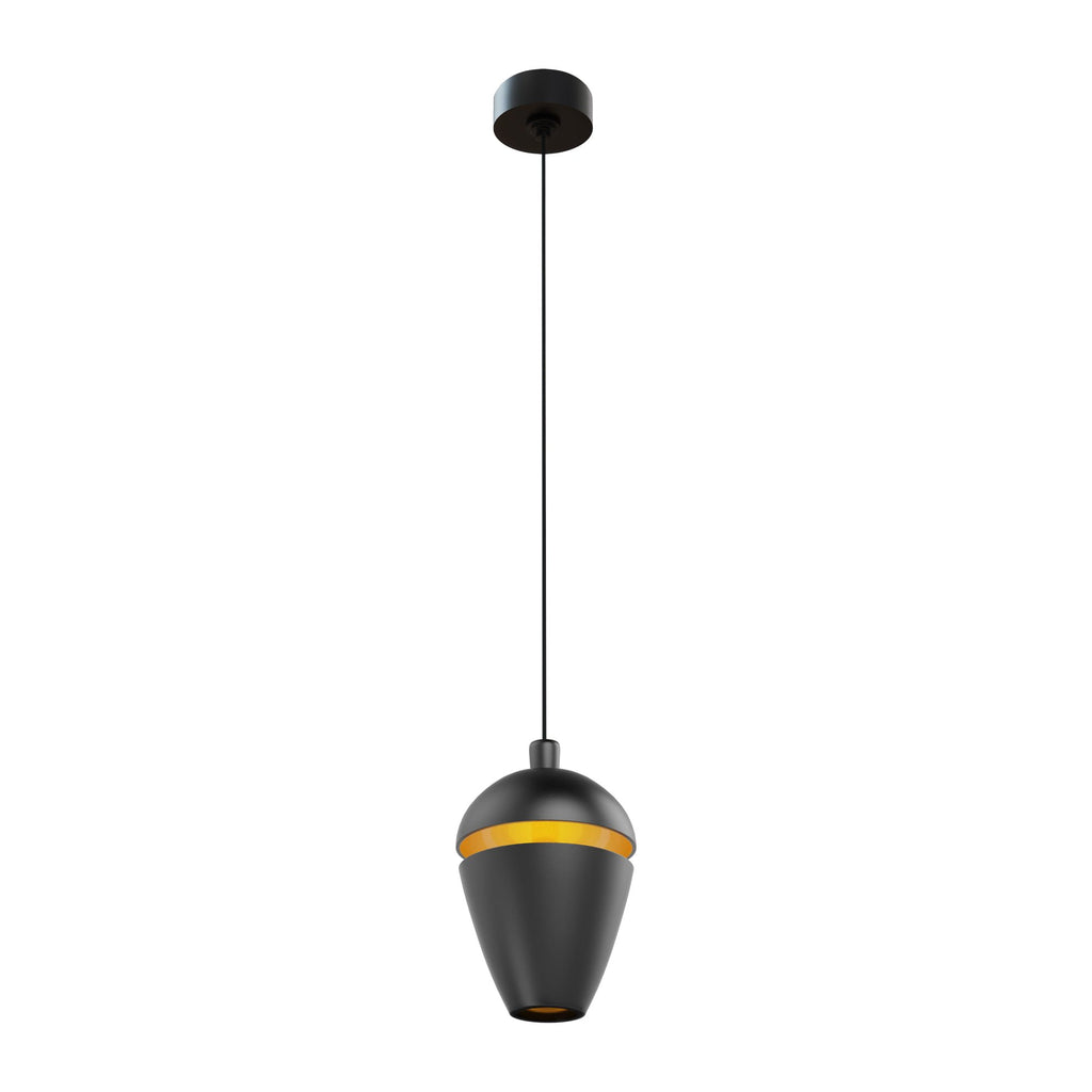 Maxlight Lampa wisząca Cometshine - Aluminium + akryl - Czarny + złoty P0471