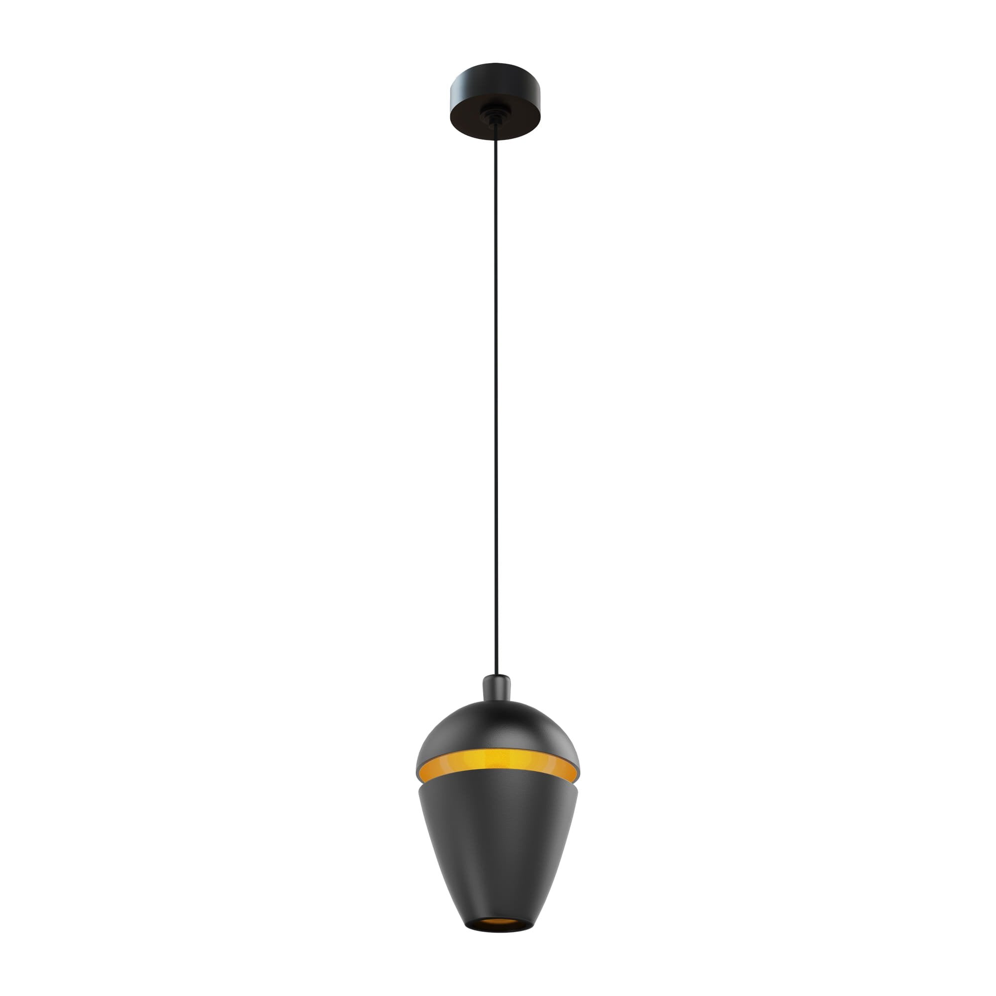 Maxlight Lampa wisząca Cometshine - Aluminium + akryl - Czarny + złoty P0471