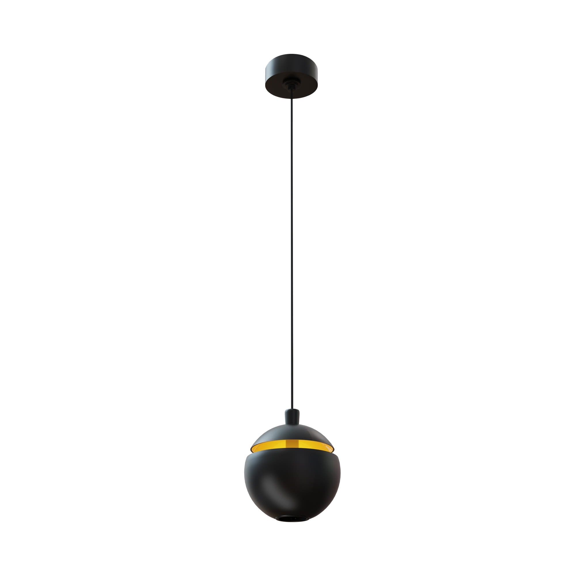 Maxlight Lampa wisząca Cometshine - Aluminium + akryl - Czarny + złoty P0472