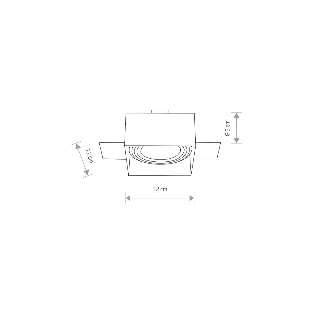 Nowodvorski Lampa downlights podtynkowa MOD PLUS 15W only LED 50/60Hz - Stal lakierowana - Czarny II 9404