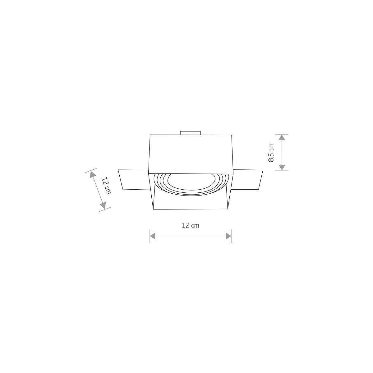 Nowodvorski Lampa downlights podtynkowa MOD PLUS 15W only LED 50/60Hz - Stal lakierowana - Czarny II 9404