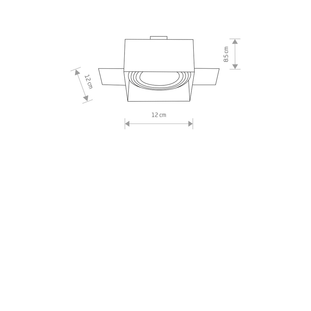 Nowodvorski Lampa downlights podtynkowa MOD PLUS 15W only LED 50/60Hz - Stal lakierowana - Czarny II 9404