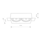 Nowodvorski Lampa downlights podtynkowa MOD PLUS 15W only LED 50/60Hz - Stal lakierowana - Biały I 9407
