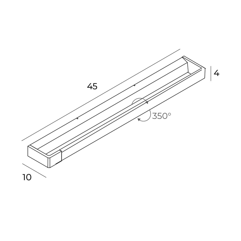 Maxlight Kinkiet Flink - Aluminium + akryl - Czarny W0307